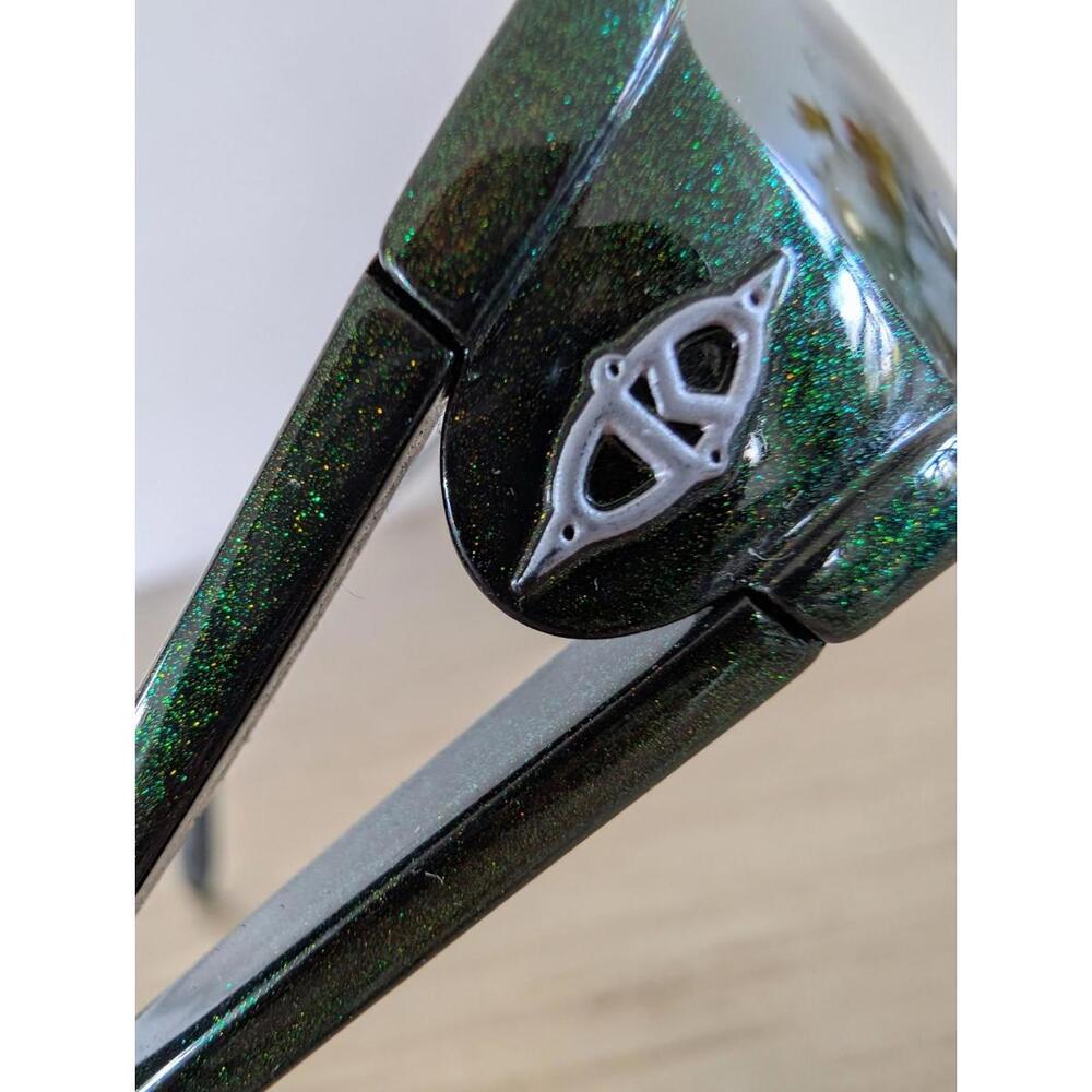 Killer Loop Nimbus Sunglasses Green Glitter Made In Italy - Picture 5 of 7